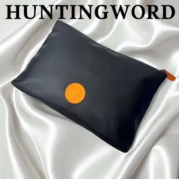 새상품급 HUNTINGWORD 클러치백 세컨드 백 스터드 블랙