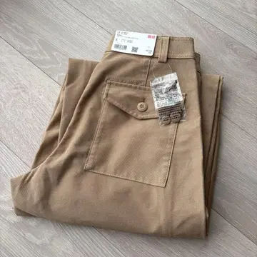 [ 미사용 새상품 ] UNIQLO 배럴 레그 팬츠 베이지 S