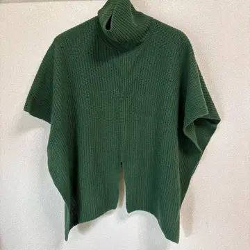 COSA-NOSTRA 코자노스트라 (주) 다크 그린 니트 판초