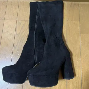 [에스페란자] 락모리 통굽 니하이 부츠 M