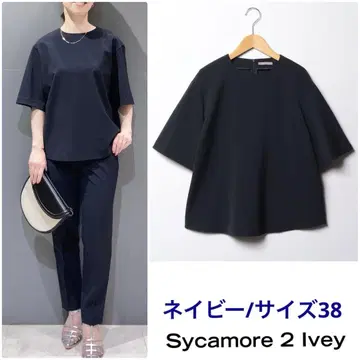 theory luxe 24SS Sycamore2 블라우스 IVEY 네이비