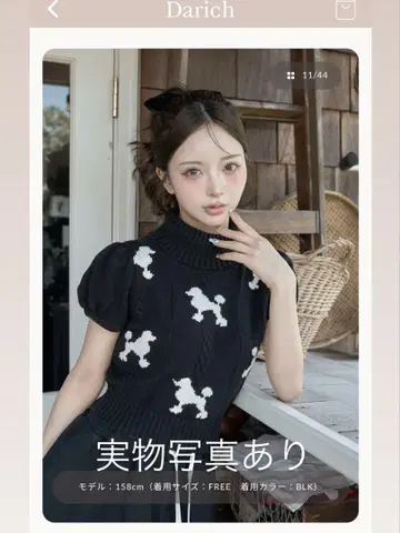Darich 푸들 실루엣 니트탑