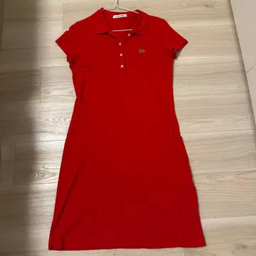 [ 새상품급 ] 라코스테 폴로 셔츠 원피스 빨간색