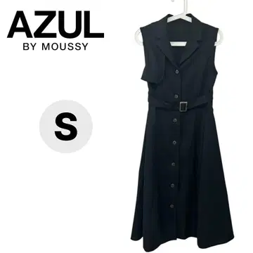 AZUL BY MOUSSY 린넨 라이크 베스트 원피스 S 블랙