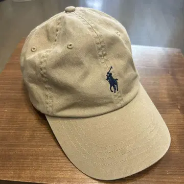 POLO 베이지 캡 로고 자수