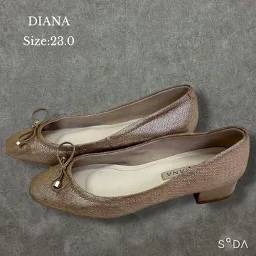 다이애나 DIANA [ 23.0 ] 펌프스 골드 카타오시 스퀘어토 리본