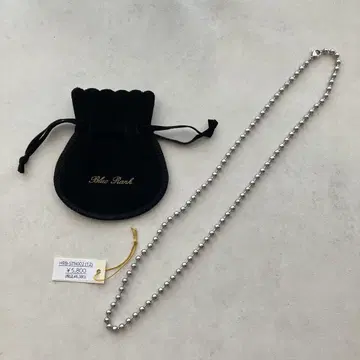 블루 랭크 볼 체인 목걸이