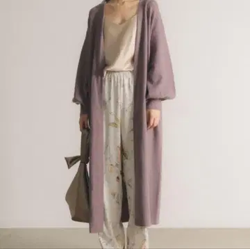 [미니멀리스트] Belle vintag 벌룬 롱 가디건 라벤더