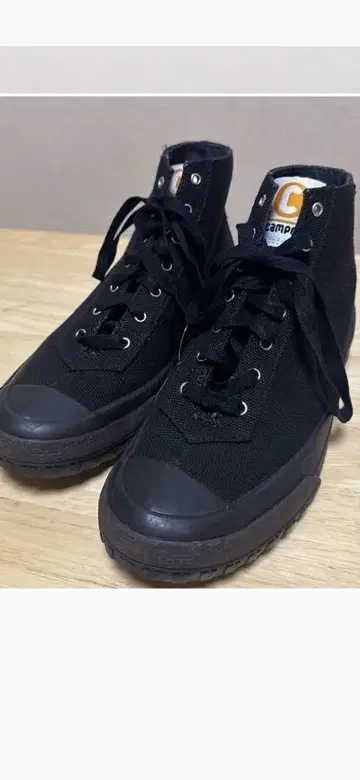 캠퍼 하이컷 신발 24cm 블랙