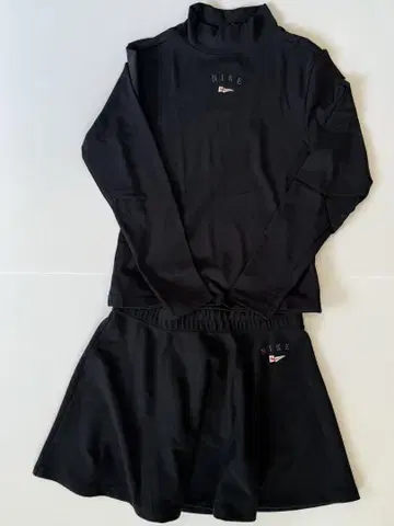 NIKE 블랙 터틀넥 스커트 세트 M