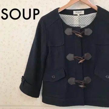 새상품급 SOUP 수프 숏 더플 코트