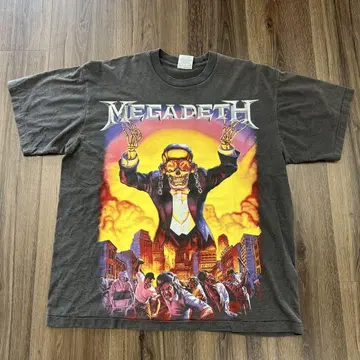 S@ MEGADETH 티셔츠 메가데스 밴드 tee 반팔 메탈리카