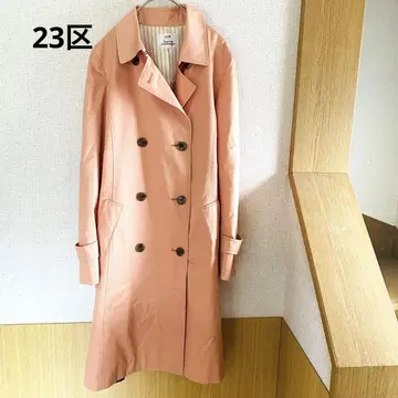 [ 새상품급 ] 23구 트렌치코트 핑크 롱 40 여성용 벨트