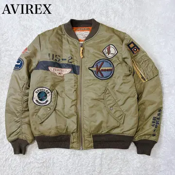 컨디션 최상 빅 사이즈 AVIREX 플라이트 자켓 자수 MA-1 2XL