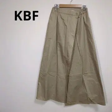 KBF [ F ] 롱 스커트 플레어 랩 스커트 허리밴딩