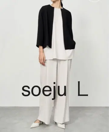프론트 후크 8부 소매 자켓 soeju 네이비 L