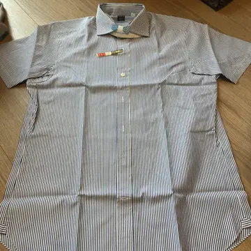 BEAMS F 반팔 스트라이프 셔츠 XL 사이즈
