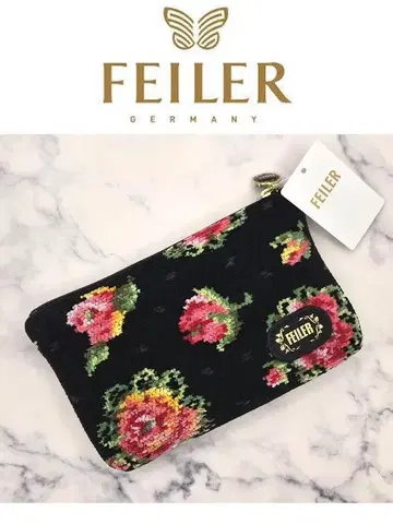 FEILER 레이시 로즈 도트 파우치