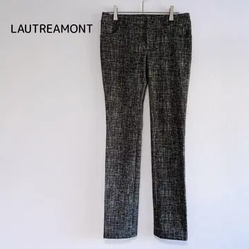 LAUTREAMONT 스트레이트 팬츠 글렌체크풍 블랙 계열 9호