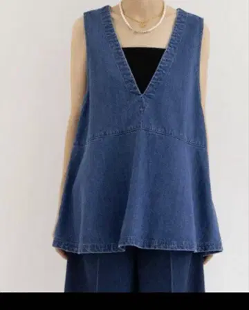 Rie Miller [ RM denim ] 데님 페플럼 베스트 새상품급
