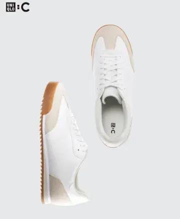 UNIQLO C 스웨이드 콤비네이션 스니커즈 화이트 26.5cm