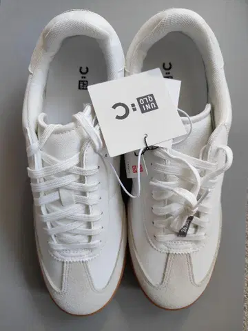 UNIQLO C 스웨이드 콤비네이션 스니커즈 화이트 26.5cm