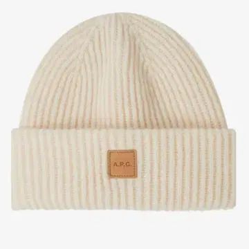 A.P.C. 리브 니트 모자 M 크림