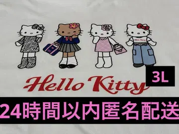 헬로키티 발길이 T셔츠 반팔 여성용 키티 발길이 3L