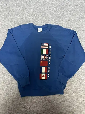 90s Tultex 국기 디자인 맨투맨