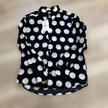 완판템 ZARA 해리 램버트 콜라보 도트 무늬 셔츠 L 택 포함 새상품