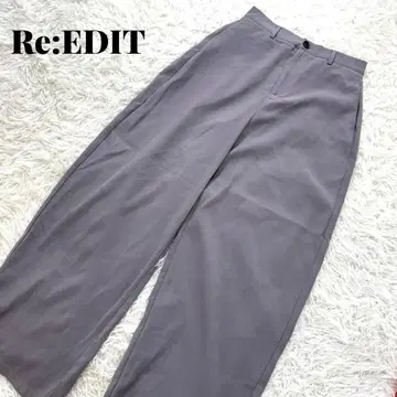 Re:EDIT 커브 팬츠 와이드 슬림 레그 실루엣 M