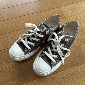 CONVERSE ALL STAR 브라운 스니커즈 꽃무늬
