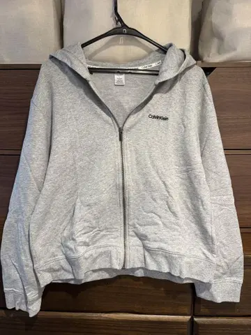 [ 새상품급 ] Calvin Klein 풀 집업 후드티 여성용 M 그레이
