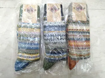 CHUP FOUR SEASONS 남성용 울 삭스 3족 세트