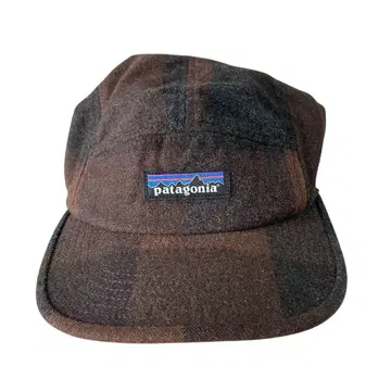 patagonia 체크 무늬 캡 브라운 계열 제트캡