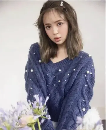 별하늘 V넥 니트탑