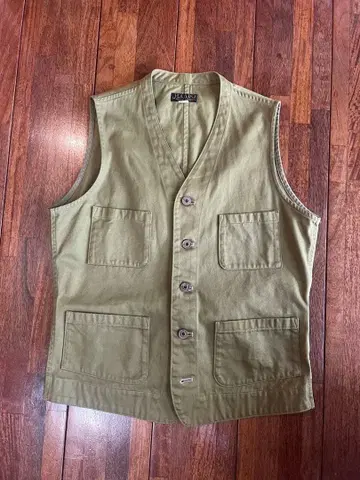 젤라드 Jelado 올리브 그린 코튼 베스트 38