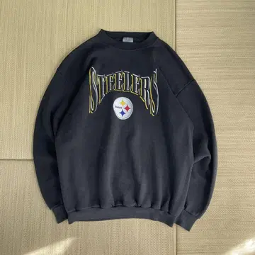 90s USA NFL 스틸러스 자수 맨투맨 블랙 L