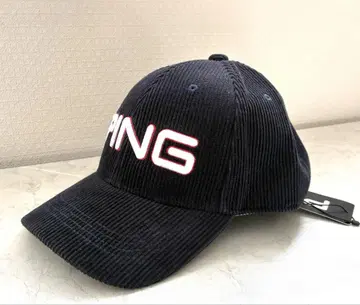 PING 울 코듀로이 캡 골프 네이비