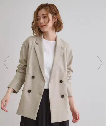 [세탁 가능] grove 린넨 라이크 자켓 S 베이지