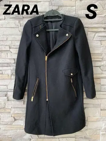 [ 가격 인하! ] ZARA 블랙 라이더스 롱 코트 S