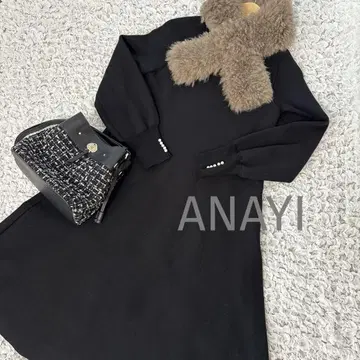 [ 새상품급 ] ANAYI 울 스무스 A라인 원피스