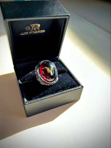 엔젤 하트 바포메트 반지 레드/실버