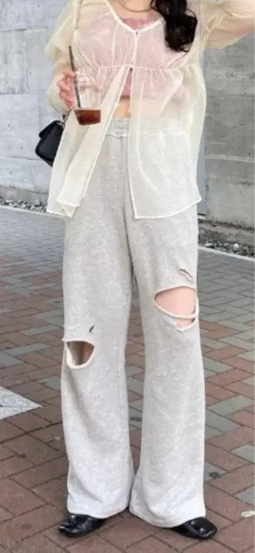 Kastane 데미지 맨투맨 팬츠