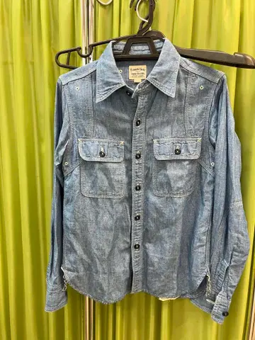 새상품급 Pherrow's 워크 셔츠 샴브레이 틴스트