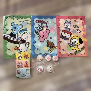 BT21 쿠라스시 클리어 파일 캔뱃지 스티커