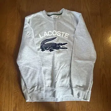 LACOSTE 그레이 맨투맨 트레이닝복 우먼 FR5 US L