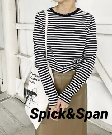 미사용 Spick & Span 코튼 플라이스 보더