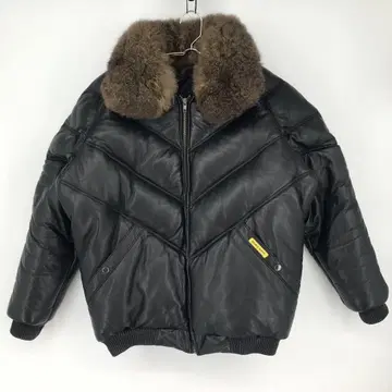 더블 구스 다운 자켓 L 블랙