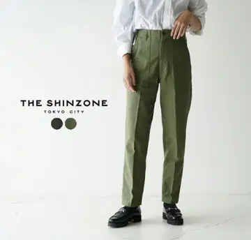 THE SHINZONE 올리브 그린 워크 팬츠